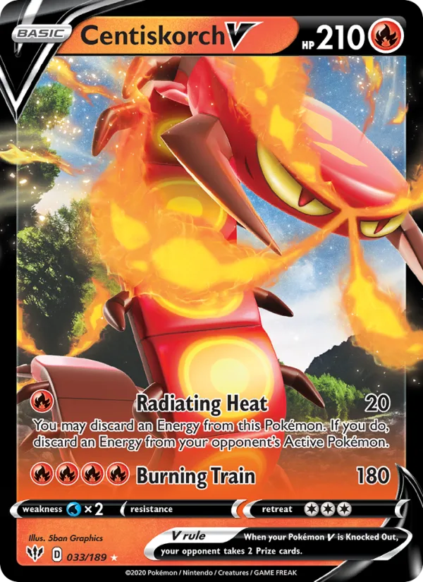 Centiskorch V · Darkness Ablaze 33/189
