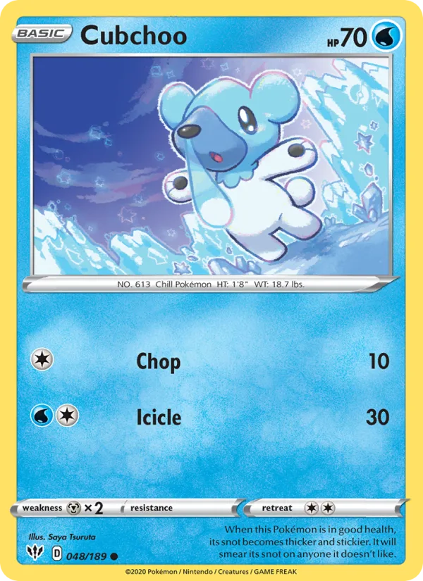 Cubchoo · Darkness Ablaze 48/189