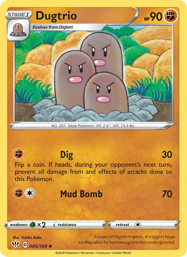 Dugtrio · Darkness Ablaze 85/189