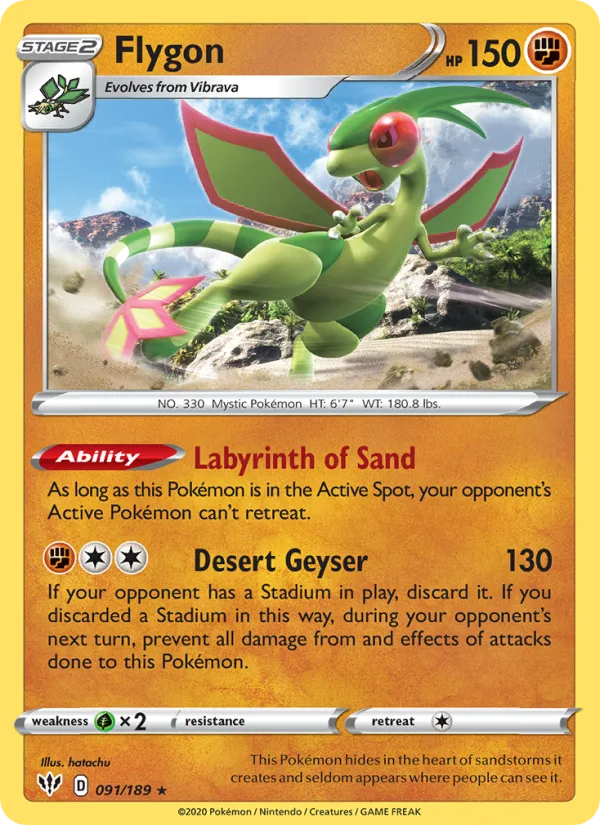 Flygon · Darkness Ablaze 91/189