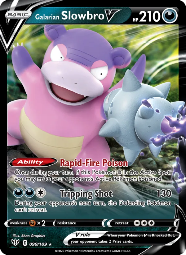 Galarian Slowbro V · Darkness Ablaze 99/189
