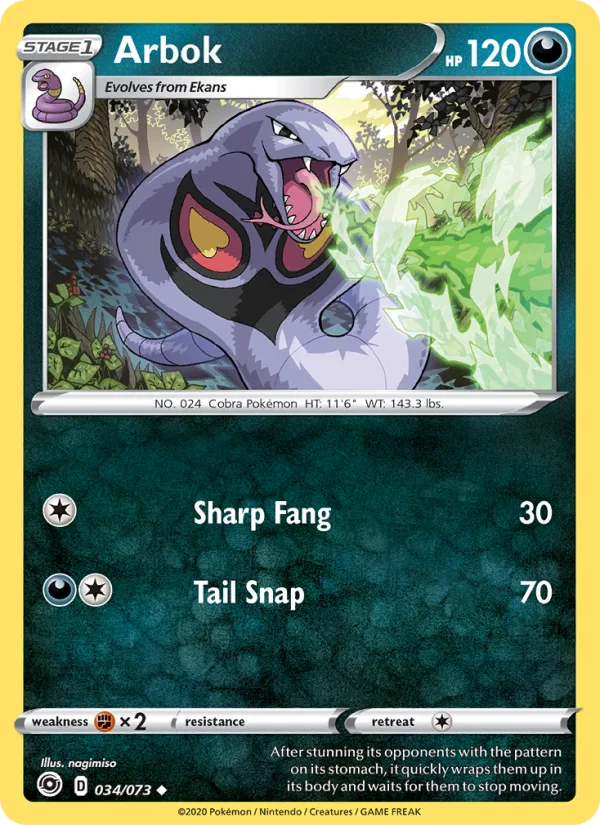 Arbok · Champion's Path 34/73