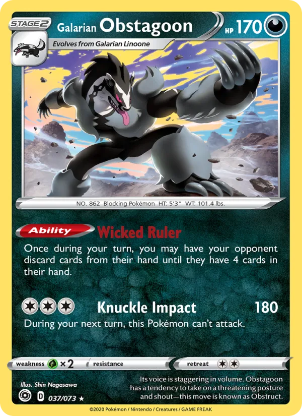 Galarian Obstagoon · Champion's Path 37/73