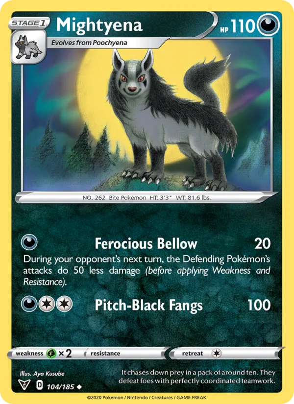 Mightyena · Vivid Voltage 104/185