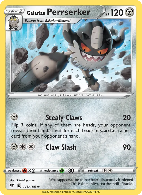 Galarian Perrserker · Vivid Voltage 113/185