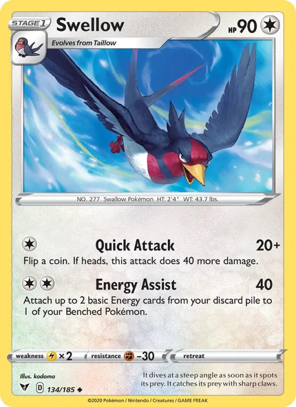 Swellow · Vivid Voltage 134/185