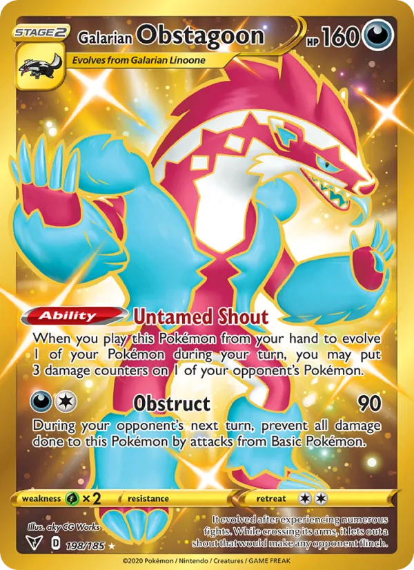 Galarian Obstagoon · Vivid Voltage 198/185