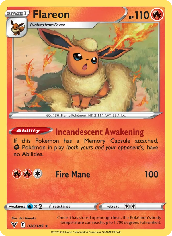 Flareon · Vivid Voltage 26/185