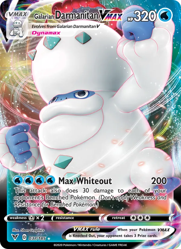 Galarian Darmanitan VMAX · Vivid Voltage 37/185