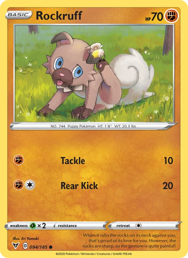 Rockruff · Vivid Voltage 94/185