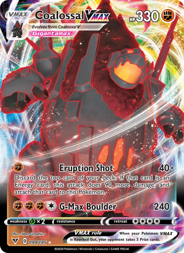 Coalossal VMAX · Vivid Voltage 99/185