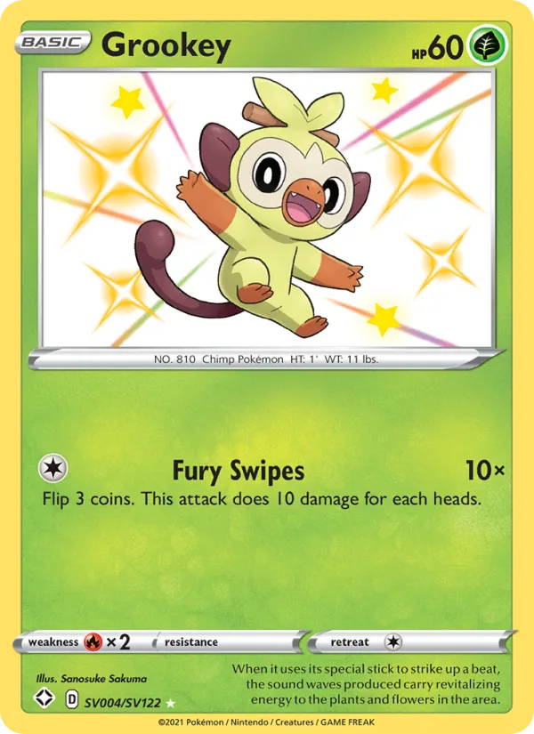 Grookey · Shining Fates SV004/72