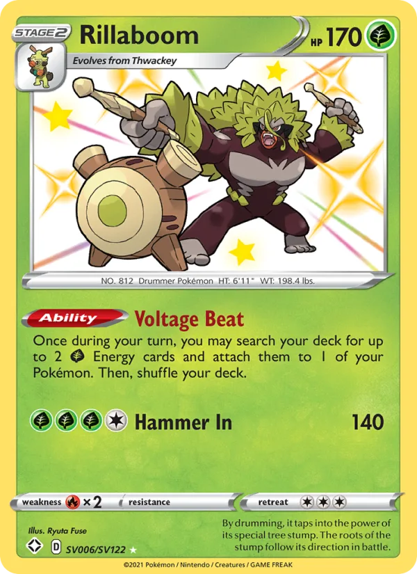 Rillaboom · Shining Fates SV006/72