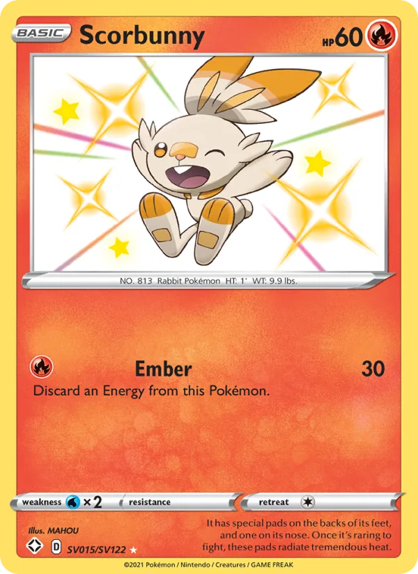 Scorbunny · Shining Fates SV015/72