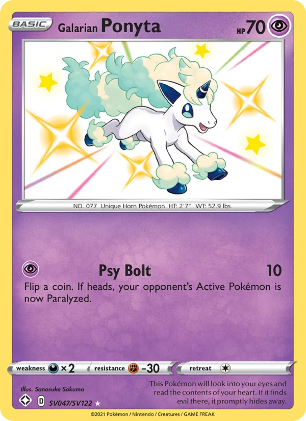 Galarian Ponyta · Shining Fates SV047/72