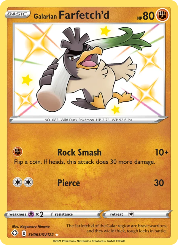 Galarian Farfetch'd · Shining Fates SV063/72