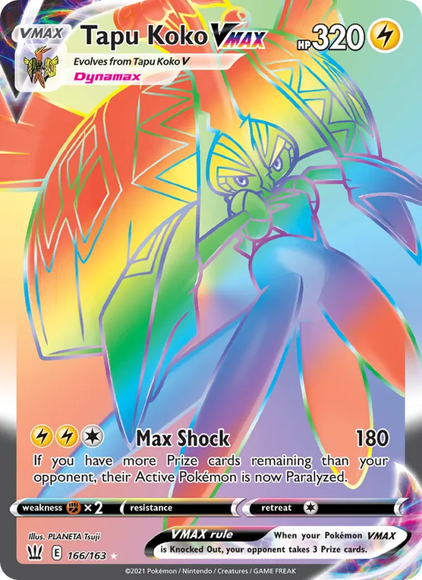 Tapu Koko VMAX · Battle Styles 166/163