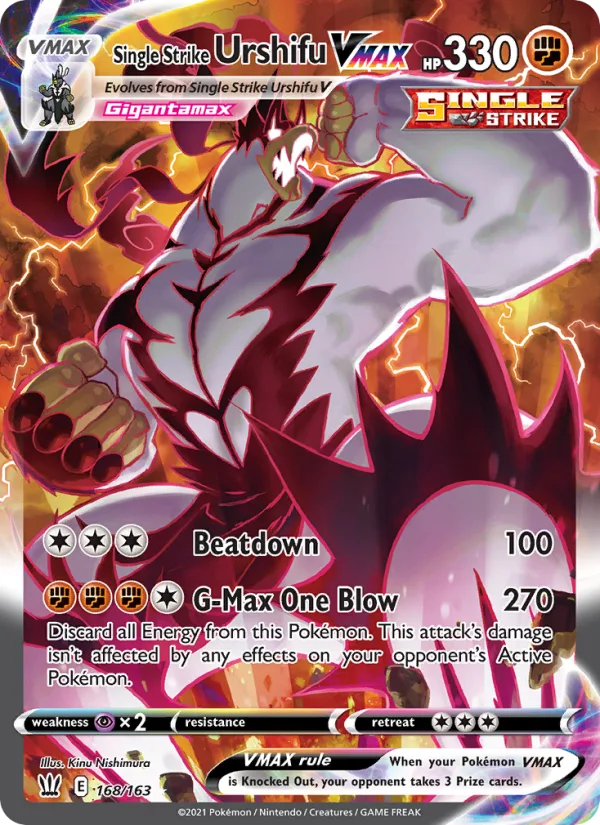 Single Strike Urshifu VMAX · Battle Styles 168/163