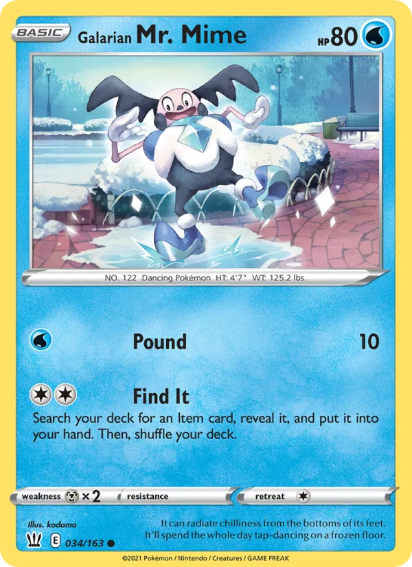 Galarian Mr. Mime · Battle Styles 34/163