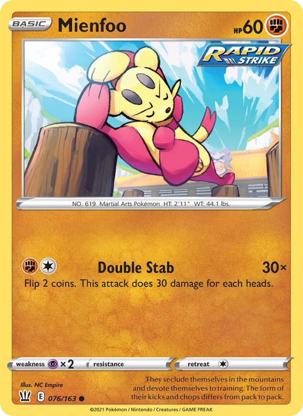 Mienfoo · Battle Styles 76/163