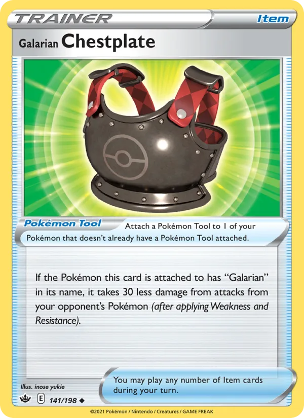 Galarian Chestplate · Chilling Reign 141/198