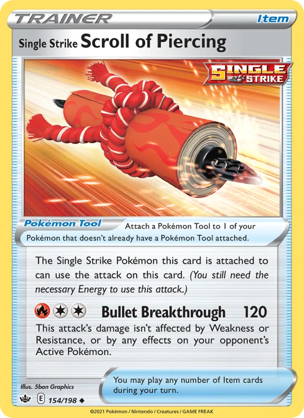 Single Strike Scroll of Piercing · Chilling Reign 154/198