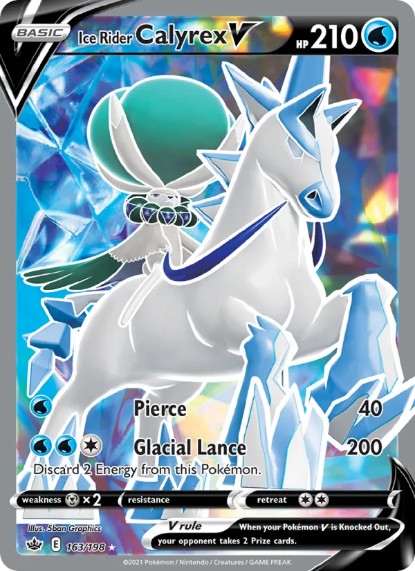 Ice Rider Calyrex V · Chilling Reign 163/198