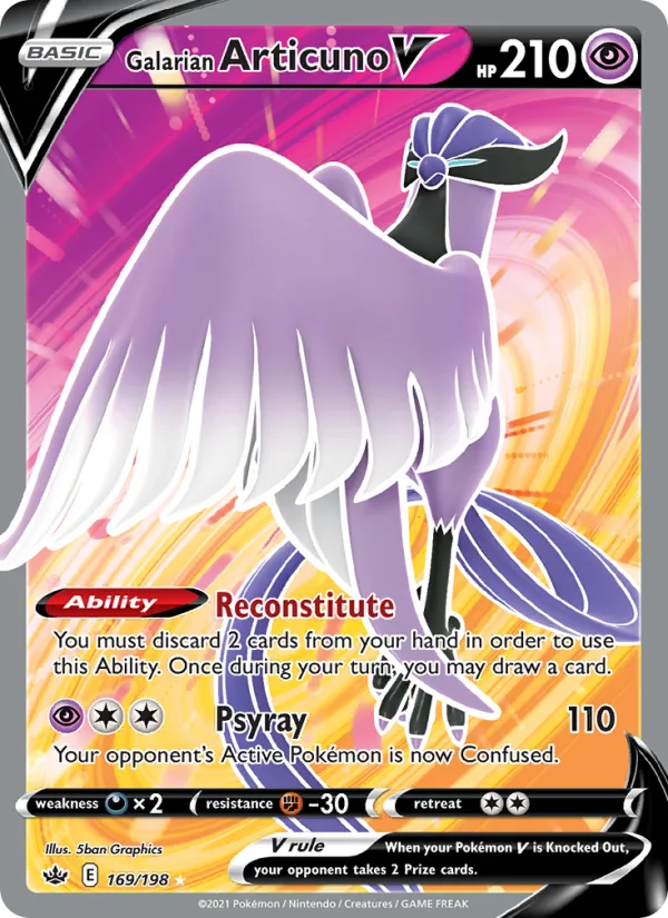 Galarian Articuno V · Chilling Reign 169/198