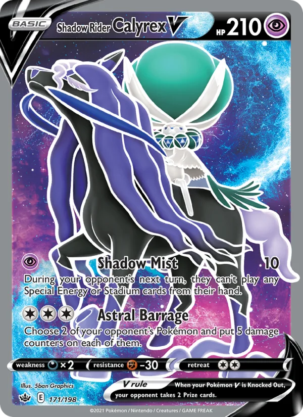 Shadow Rider Calyrex V · Chilling Reign 171/198