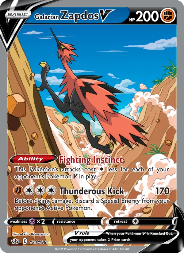 Galarian Zapdos V · Chilling Reign 174/198