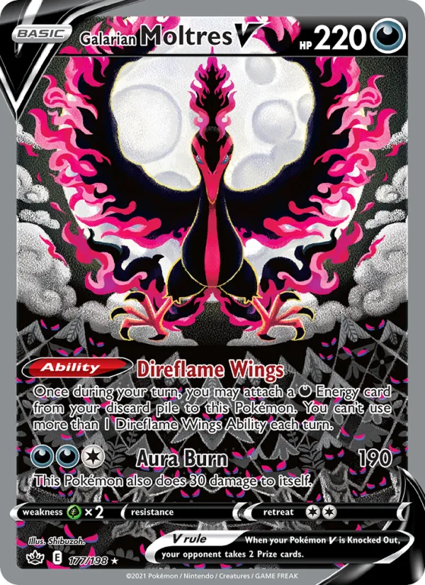 Galarian Moltres V · Chilling Reign 177/198