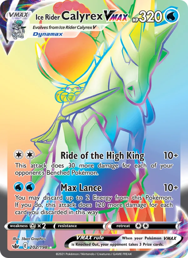 Ice Rider Calyrex VMAX · Chilling Reign 202/198