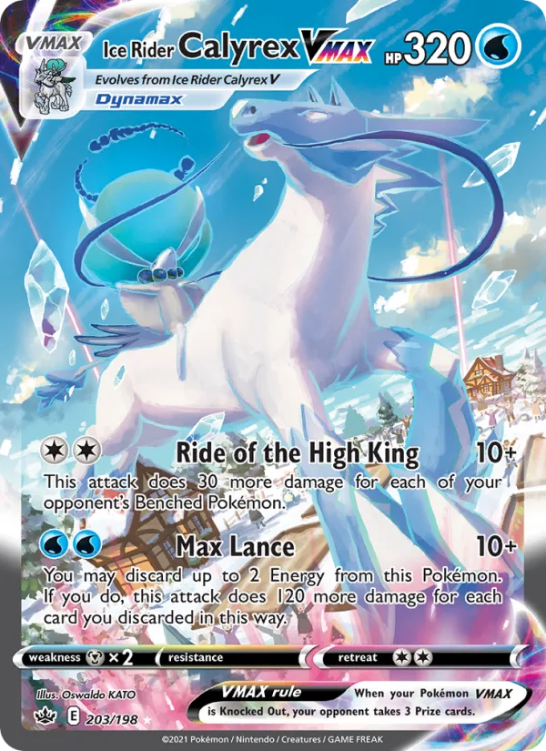 Ice Rider Calyrex VMAX · Chilling Reign 203/198