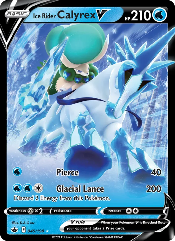 Ice Rider Calyrex V · Chilling Reign 45/198