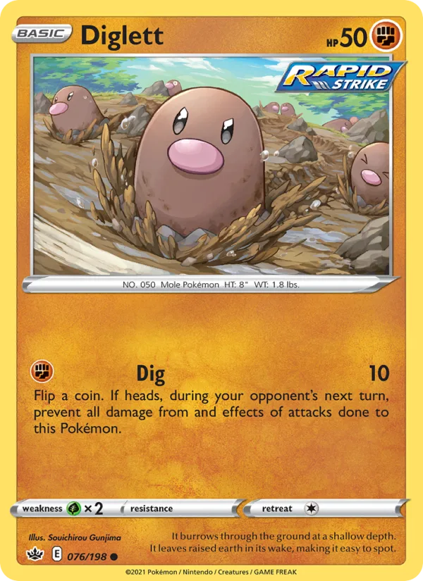 Diglett · Chilling Reign 76/198