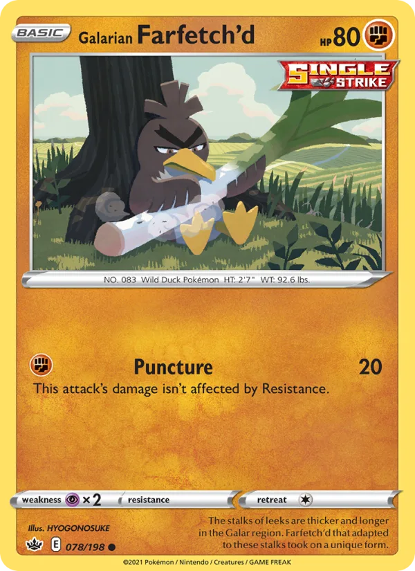 Galarian Farfetch'd · Chilling Reign 78/198