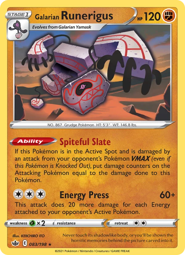 Galarian Runerigus · Chilling Reign 83/198