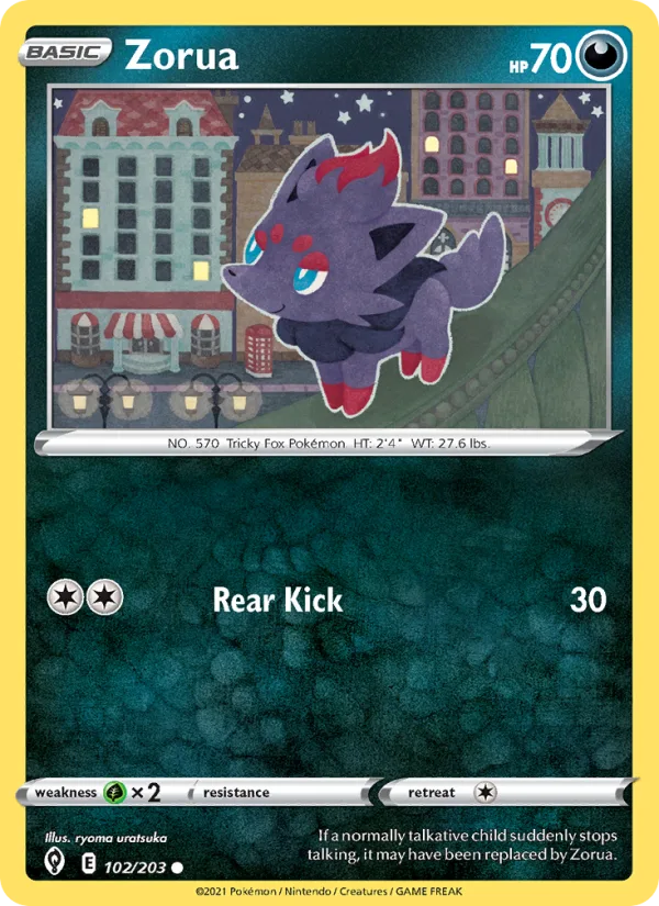 Zorua · Evolving Skies 102/203