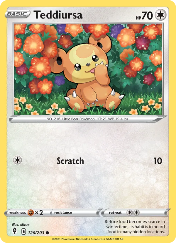 Teddiursa · Evolving Skies 126/203