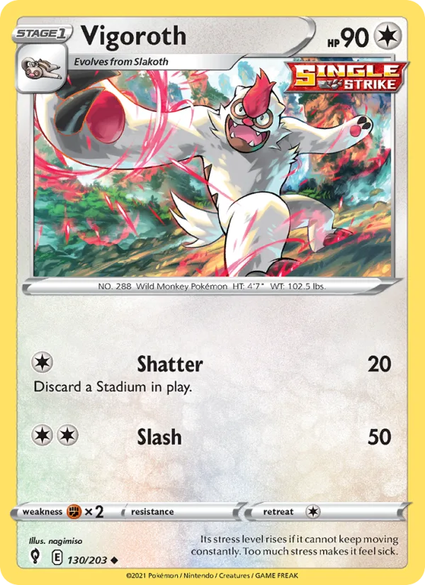 Vigoroth · Evolving Skies 130/203