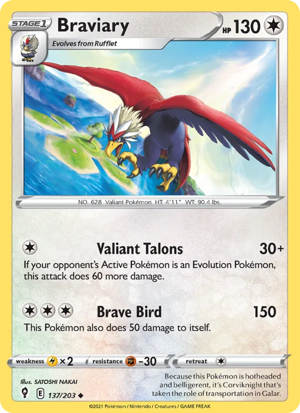 Braviary · Evolving Skies 137/203