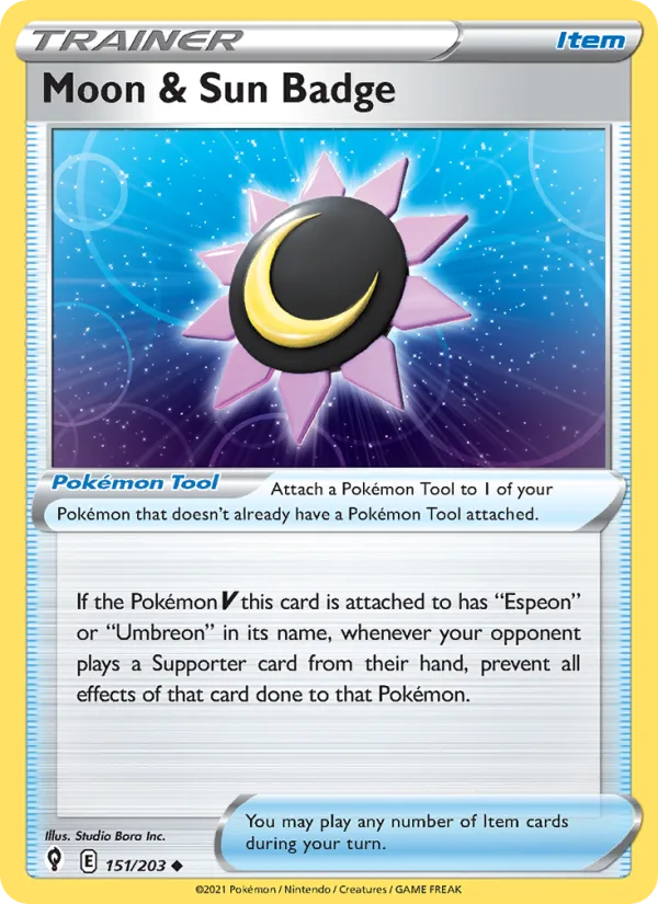 Moon & Sun Badge · Evolving Skies 151/203