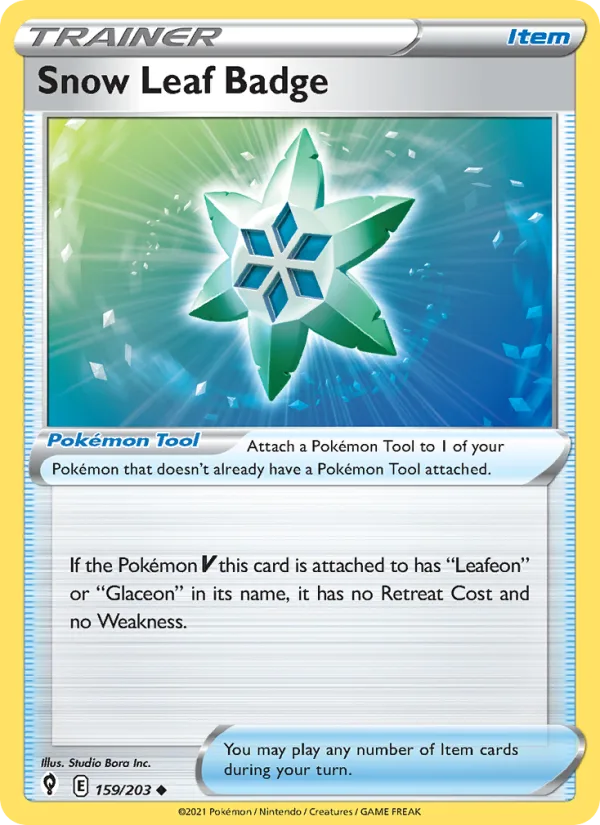 Snow Leaf Badge · Evolving Skies 159/203