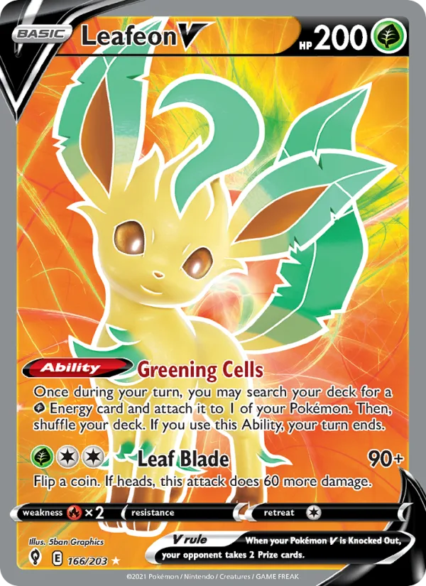 Leafeon V · Evolving Skies 166/203