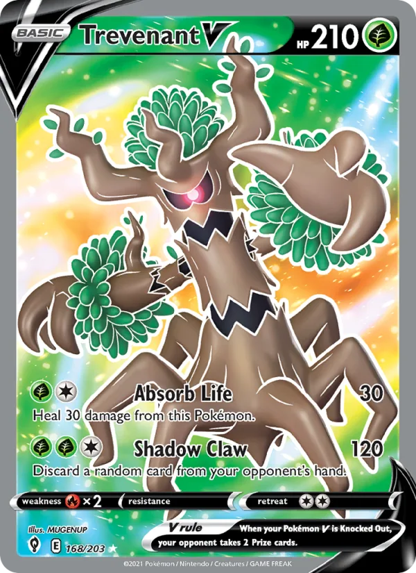 Trevenant V · Evolving Skies 168/203