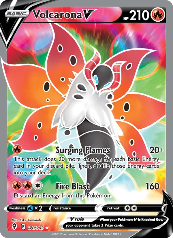 Volcarona V · Evolving Skies 170/203