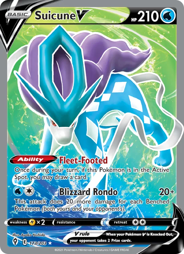 Suicune V · Evolving Skies 173/203
