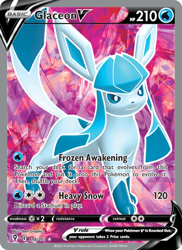 Glaceon V · Evolving Skies 174/203