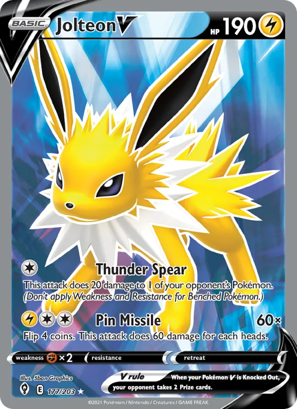 Jolteon V · Evolving Skies 177/203