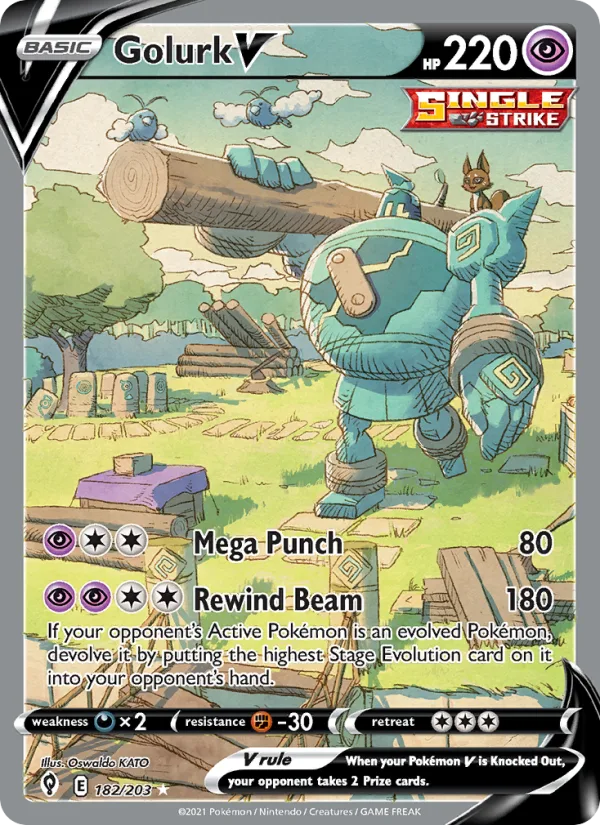Golurk V · Evolving Skies 182/203